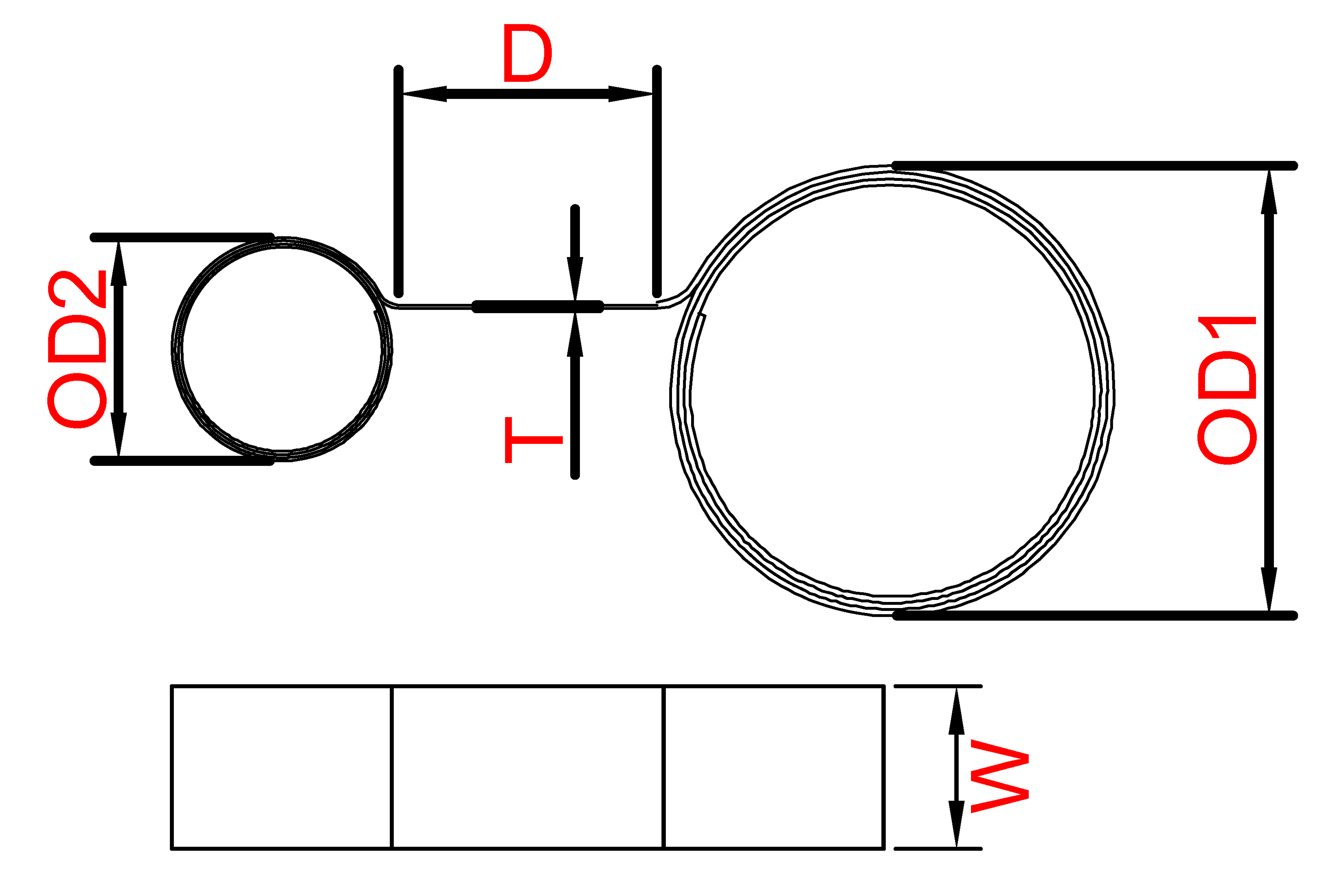 双圆碳刷弹簧（大小眼）参数示意图（黑线红字）2